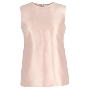 Tory Burch Silk Sleeveless Blouse in Pink Silk Brown NWT Sz 6